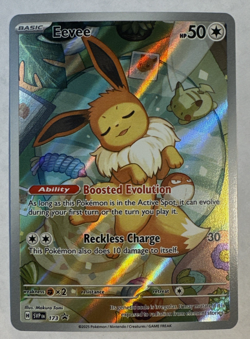 Eevee Black Star Promo 173 SVP Prismatic Evolutions Pokemon TCG Card Near Mint - Image 1