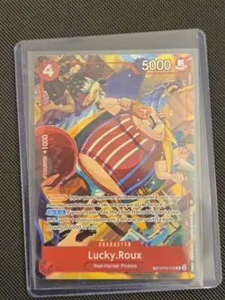 One Piece Card game TCG Lucky Roux OP09-015 Treasure Rare Card Near Mint - Image 1