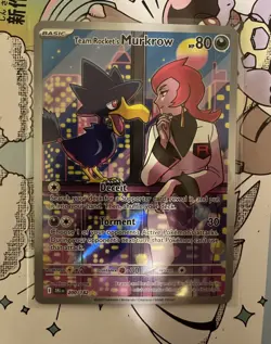 Team Rockets Murkrow 200/182 SV: Destined Rivals Pokemon Card NM - Image 1