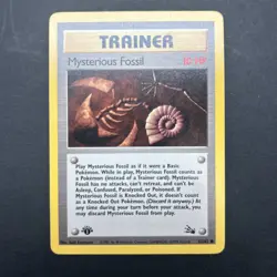 Mysterious Fossil 62/62 Pokemon TCG Fossil 1st Edition WOTC - MP - Image 1
