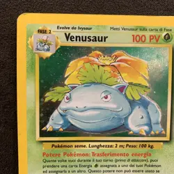 Pokemon Venusaur 15/102 Set Base Rara Holo Unlimited Wizards ITA Carte Vintage - Image 2
