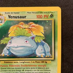 Pokemon Venusaur 15/102 Set Base Rara Holo Unlimited Wizards ITA Carte Vintage - Image 3