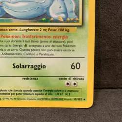 Pokemon Venusaur 15/102 Set Base Rara Holo Unlimited Wizards ITA Carte Vintage - Image 5