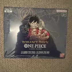 One Piece TCG OP-01 Romance Dawn Booster Box Sealed, White Bottom - Image 1