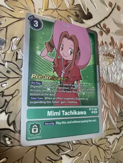 Digimon Card Game Pre-Release Foil Mimi Tachikawa BT14-085 Blast Ace - Image 1