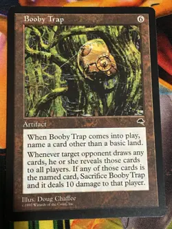 C5509 MAGIC THE GATHERING MTG TEMPEST BOOBY TRAP RARE LP - Image 1