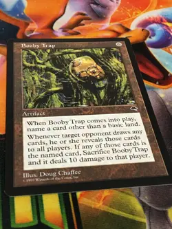 C5509 MAGIC THE GATHERING MTG TEMPEST BOOBY TRAP RARE LP - Image 2