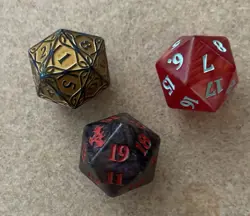 Magic The Gathering MTG Gold Red Purple Oversized Spindown Die Dice - Image 1