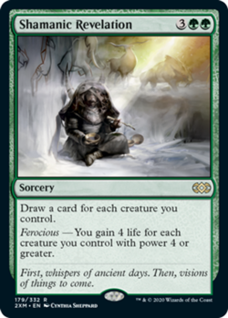 MTG Shamanic Revelation - Foil, Double Masters, Moderately Played, English - Image 1