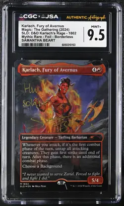 MTG Secret Lair CGC 9.5 Karlach, Fury of Avernus - Samantha Beart Auto - Image 1