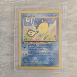 Pokemon Baldorfish 1st Edition German 49/64 Basic 60 HP Fish Type Card 2000 - Image 1