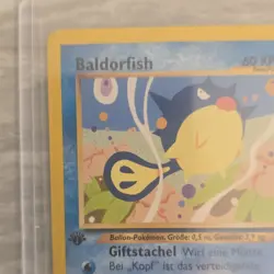 Pokemon Baldorfish 1st Edition German 49/64 Basic 60 HP Fish Type Card 2000 - Image 3