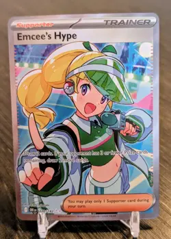 Emcee's Hype 220/182 Ultra Rare Pokemon TCG Destined Rivals NM 2 - Image 1