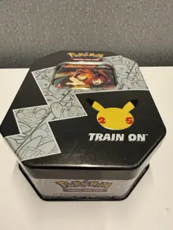 Pokemon TCG 25th Anniversary Celebrations Tin Lance's Charizard V Opened 820650809880 - Image 3