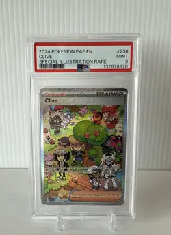 2024 POKEMON PAF EN-PALDEAN FATES SPECIAL ILLUSTRATION RARE #236 CLIVE PSA 9 MT - Image 1