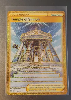 Pokemon TCG Astral Radiance Temple Of Sinnoh 214/189 NM/M Gold Secret Rare - Image 1
