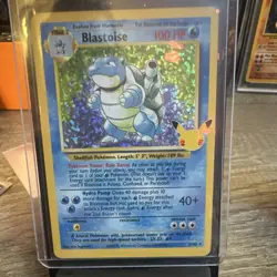 Pokemon Blastoise Base Set 2/102 Holo Rare 25th Anniversary 100 HP - Image 1