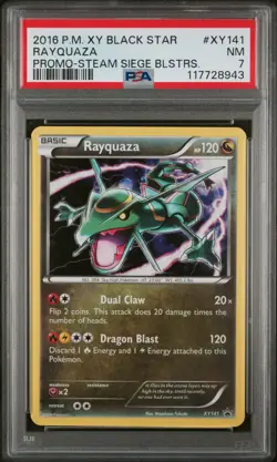 2016 POKEMON XY BLACK STAR PROMOS RAYQUAZA #XY141 HOLO PSA 7 NM #117728943 - Image 1