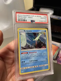 POKEMON SUN & MOON Team Up #32 Articuno Holo Rare PSA 10 GEM MINT Low Pop 1 day - Image 2