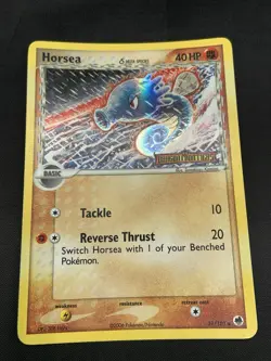 Pokemon Horsea Reverse Holo 31/101 EX Dragon Frontiers Stamped Free Shipping - Image 1