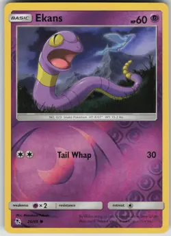 Pokemon TCG Ekans (26) Common Reverse Holo Hidden Fates 26/68 - Image 1