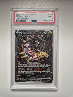 PSA 9 Giratina V Lost Origin 186/196 Holo Alt Art Ultra Rare SWSH Pokemon MINT - Image 1