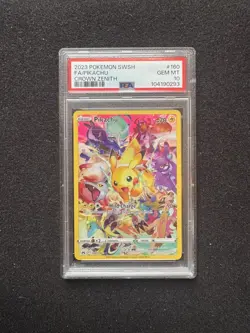 Pikachu 160/159 Full Art Secret Rare Crown Zenith 2023 PSA 10 GEM MINT - Image 1
