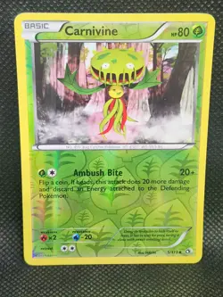 Pokemon Carnivine Legendary Treasures Reverse Holo 5/113 Played Condition - Image 1