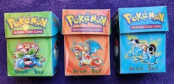 Pokemon Deck Boxes 1999 WOTC Venusaur Charizard Blastoise *NICE* - Image 1