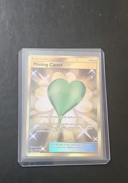 MISSING CLOVER 168/156 Pokemon TCG SM Ultra Prism * Gold Secret Rare -NM 168/156 - Image 1