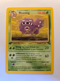 Weezing [1st Edition] #45 Pokemon Fossil HP - Image 1