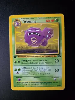 Weezing [1st Edition] #45 Pokemon Fossil HP - Image 3