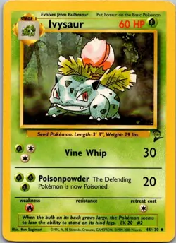 Base Set 2 #044/130 Ivysaur Pokemon Moderately Played - Image 1