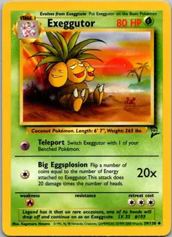 Base Set 2 #039/130 Exeggutor Pokemon Moderately Played - Image 1