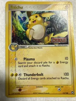 Raichu 12/108 Pokemon TCG Power Keepers Reverse Holo Stamped - Image 1