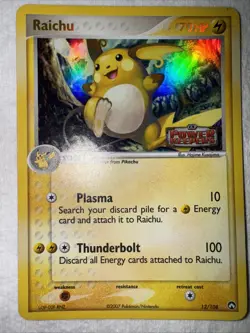 Raichu 12/108 Pokemon TCG Power Keepers Reverse Holo Stamped - Image 2