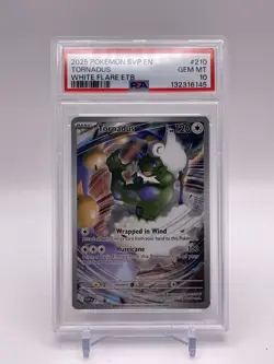 2025 Pokemon SVP EN Tornadus #210 Promo White Flare ETB PSA 10 - Image 3