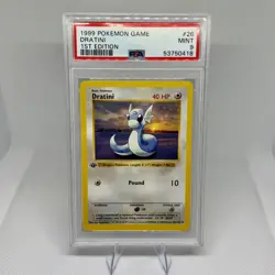 1999 Pokemon Game Dratini PSA 9 First 1st Edition Base Set 26/102 English - Image 1