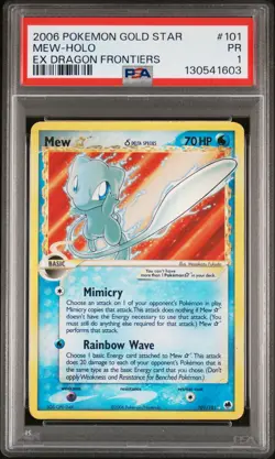 Mew-Holo Pokemon Ex Dragon Frontiers 101 PSA 1 - Image 1