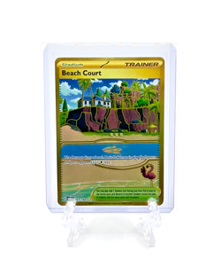 BEACH COURT 2023 Pokemon TCG Paradox Rift #263/182 TRAINER GOLD HOLO HYPER RARE - Image 2