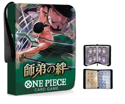 One Piece OP12 legacy master TCG Binder card album book storage leather 4 GRID - Image 1