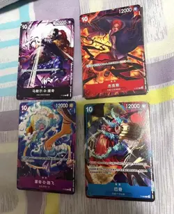 One Piece Card Game Chinese Buggy Shanks Luffy Teach P P-099 Promo 4 Card NM - Image 1