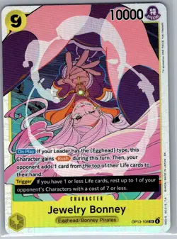 Jewelry Bonney OP13-108 SR Carrying On His Will - One Piece Card - NM - Image 1