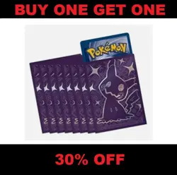 1 x 65 pack New Sealed Paldean Fates Mimikyu ETB card sleeves Pokemon Card - Image 1