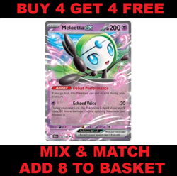 Meloetta EX 044/086 Black Bolt B&W Near Mint Pokemon Card ENGLISH - Image 1
