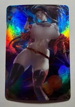 SEXY HEROINE WAIFU Akali LEAGUE OF LEGENDS ACG PREMIUM HOLO CARD NM - Image 1