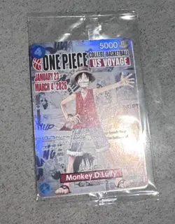 One Piece CCG Monkey D. Luffy US Voyage Foil Character Card 2026 CollegeEdition - Image 1