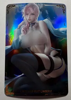 SEXY HEROINE WAIFU Lightning FINAL FANTASY ACG PREMIUM HOLO CARD NM - Image 1