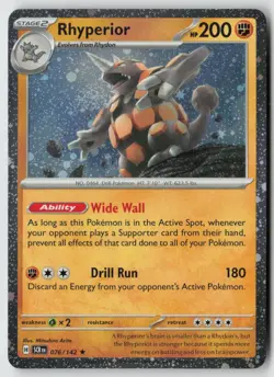 Rhyperior - (Cosmos Holo) 076/142 - Misc Cards & Products Holo - PTCG - MP - Image 1