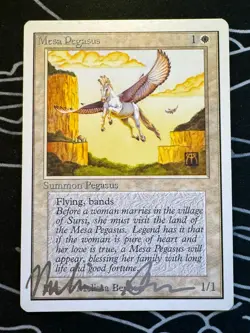 Signed Mesa Pegasus MTG Unlimited Core Set artist Melissa Benson - Image 1